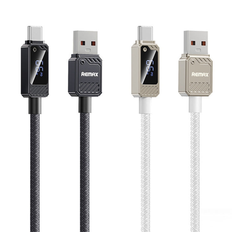 REMAX RC-C070 1.2m 66W USB to Type-C Digital Display Braided Fast Charging Cable(Black)