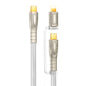 REMAX RC-C165 Prime 1.2m 60W Type-C to Type-C + 8 Pin Braided Fast Charging Cable(Silver)