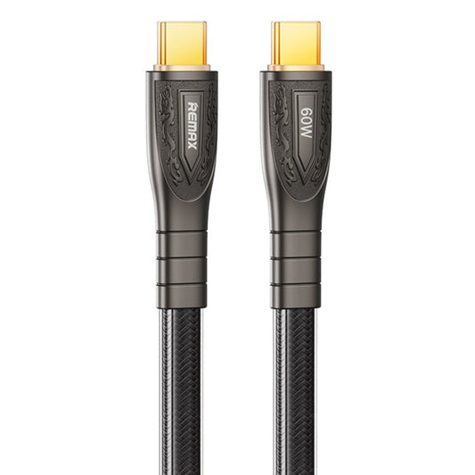 Câble de charge rapide tressé REMAX RC-C166 Prime 1,2 m 60 W USB-C vers USB-C (noir)