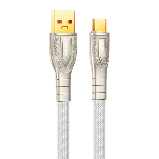 Câble de charge rapide tressé REMAX RC-C167 Prime 1,2 m 66 W USB vers Type-C (argent)