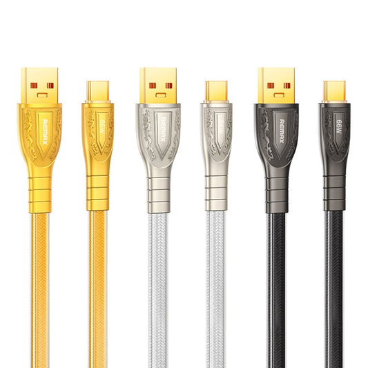 Câble de recharge rapide tressé REMAX RC-C167 Prime 1,2 m 66 W USB vers Type-C (doré)