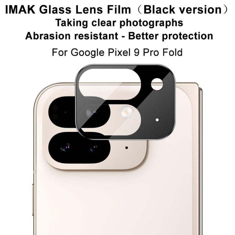 For Google Pixel 9 Pro Fold IMAK Rear Camera Lens Glass Film Black Version