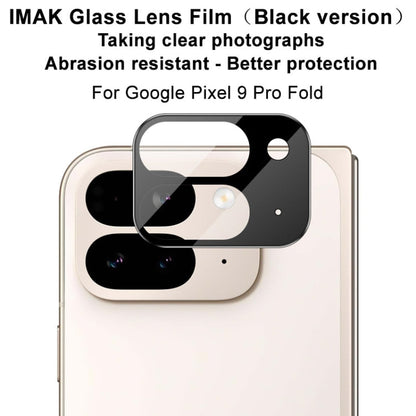 For Google Pixel 9 Pro Fold IMAK Rear Camera Lens Glass Film Black Version