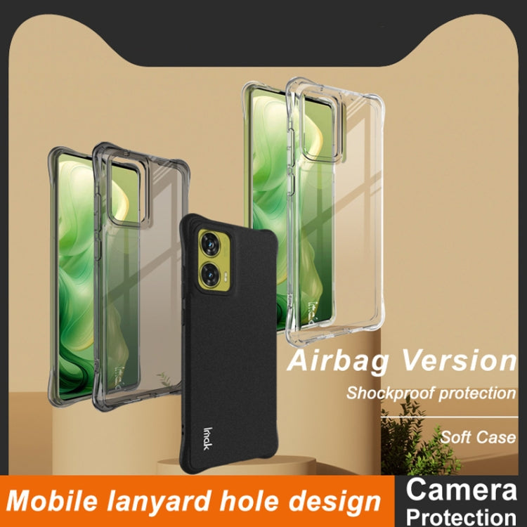 Pour Motorola Moto G85 / S50 Neo Coque de téléphone en TPU antichoc Airbag imak (Transparent)