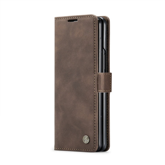 For Samsung Galaxy Z Fold6 5G CaseMe 013 Multifunctional Horizontal Flip Leather Phone Case(Coffee)