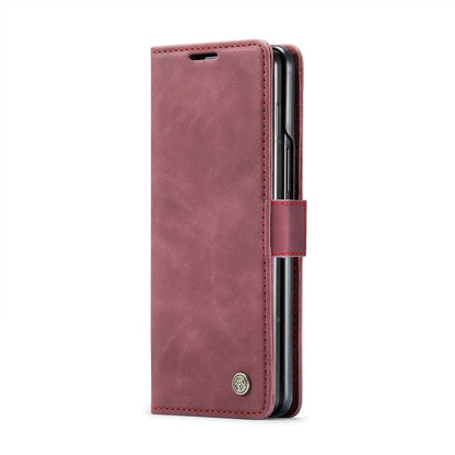For Samsung Galaxy Z Fold6 5G CaseMe 013 Multifunctional Horizontal Flip Leather Phone Case(Wine Red)