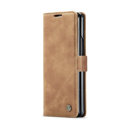 For Samsung Galaxy Z Fold6 5G CaseMe 013 Multifunctional Horizontal Flip Leather Phone Case(Brown)