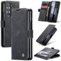 For Samsung Galaxy Z Fold6 5G CaseMe 013 Multifunctional Horizontal Flip Leather Phone Case(Black)