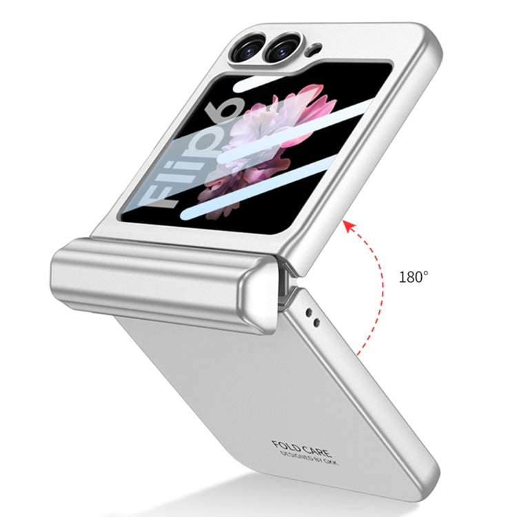 For Samsung Galaxy Z Flip6 / Flip7 FE GKK Integrated Magnetic Full Coverage Flip Phone Case with Pen Box+Pen(Purple)