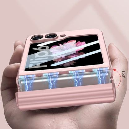 For Samsung Galaxy Z Flip6 / Flip7 FE GKK Integrated Magnetic Full Coverage Flip Phone Case with Pen Box+Pen(Silver)