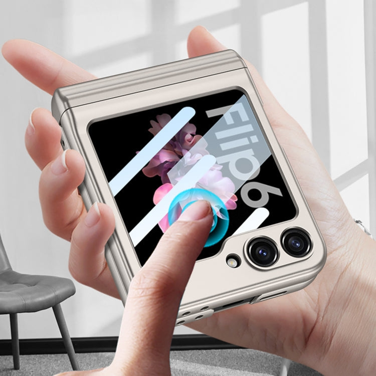 Pour Samsung Galaxy Z Flip6 / Flip7 FE Étui de téléphone à clapet GKK intégré magnétique à couverture complète avec boîte à stylo + stylo (vert nuit)