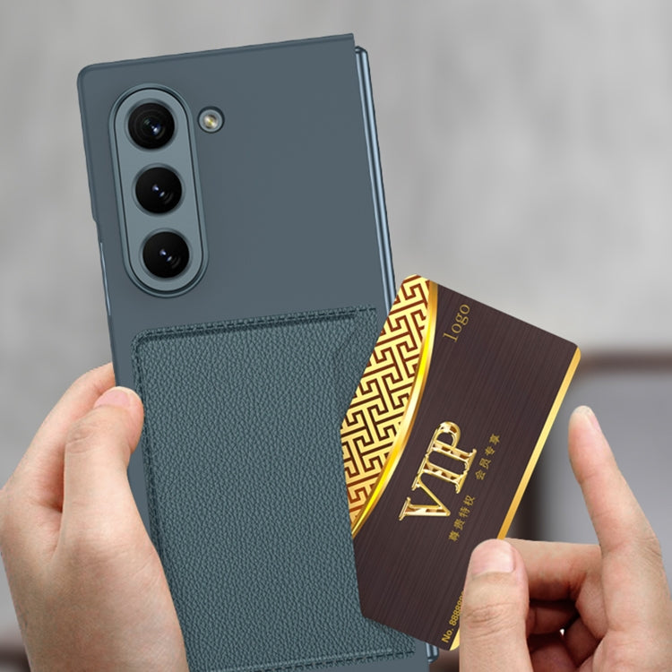 For Samsung Galaxy Z Fold6 GKK Integrated Ultra-thin Card Slots Phone Case(Carbon Fiber Texture)