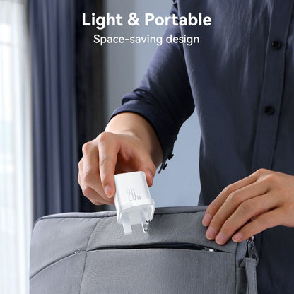 JOYROOM JR-TCF21 20W Dual Ports USB + Type-C Charger, Plug:UK Plug(White)