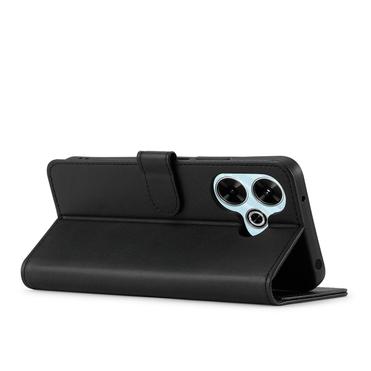 For Redmi 13 4G LC.IMEEKE Calf Texture Leather Phone Case(Black)