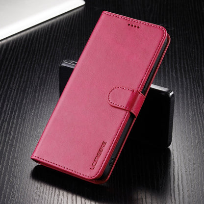 For Redmi 13 4G LC.IMEEKE Calf Texture Leather Phone Case(Red)