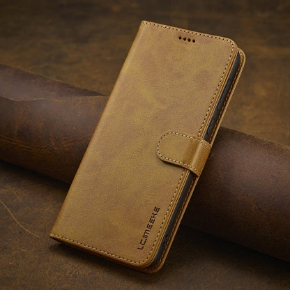 For Redmi 14C LC.IMEEKE Calf Texture Leather Phone Case(Brown)