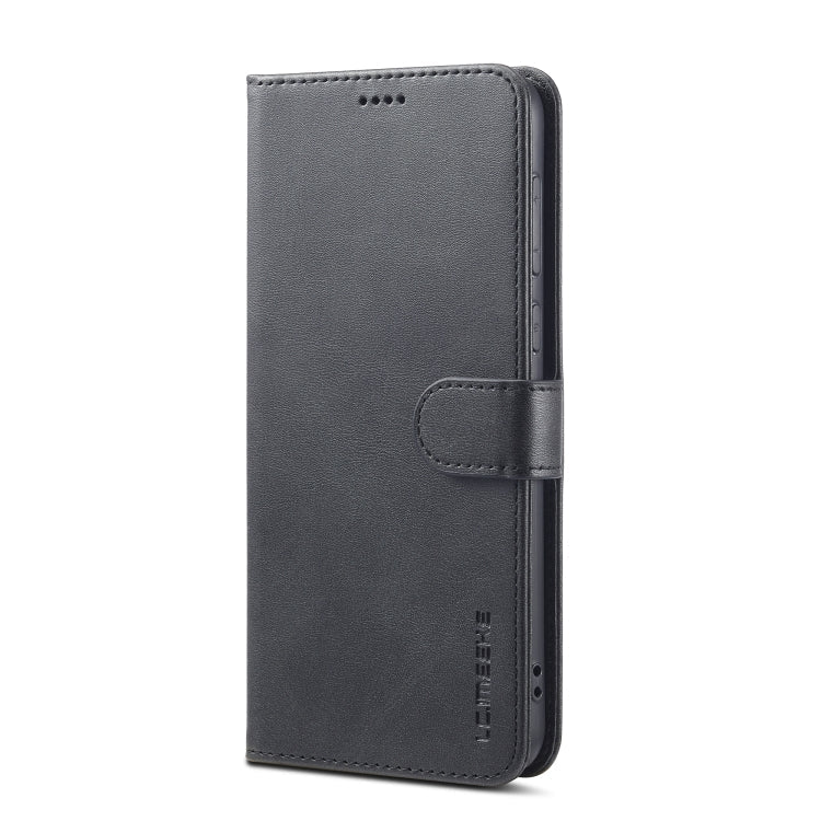 For Redmi A4 5G LC.IMEEKE Calf Texture Leather Phone Case(Black)
