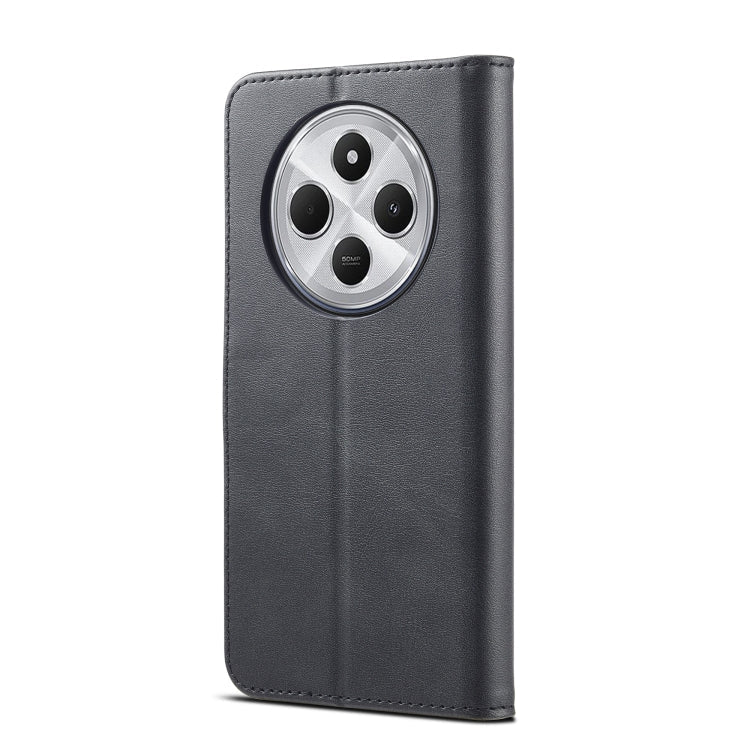 For Redmi A4 5G LC.IMEEKE Calf Texture Leather Phone Case(Black)