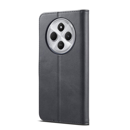 For Redmi A4 5G LC.IMEEKE Calf Texture Leather Phone Case(Black)
