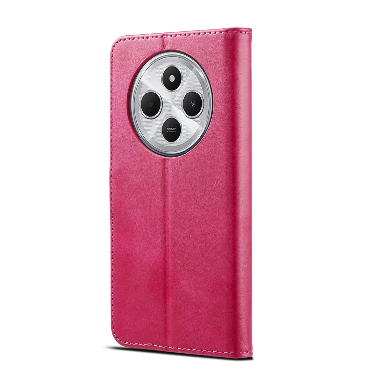 For Redmi A4 5G LC.IMEEKE Calf Texture Leather Phone Case(Red)