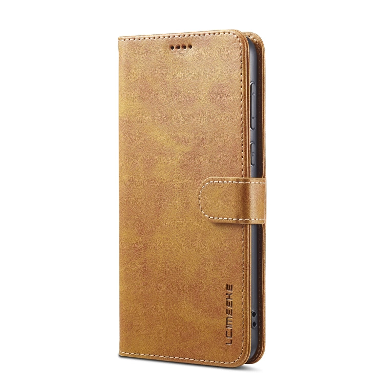 Pour étui de téléphone en cuir texture veau LC.IMEEKE pour Redmi A4 5G (marron)