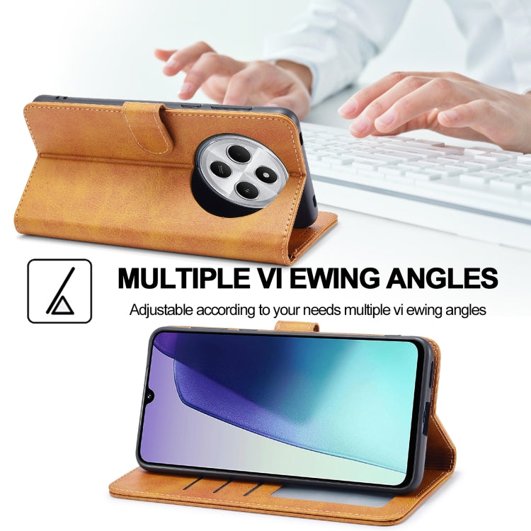 Pour étui de téléphone en cuir texture veau LC.IMEEKE pour Redmi A4 5G (marron)