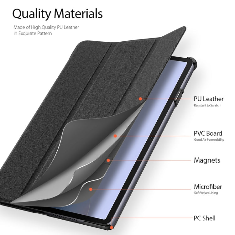 For Huawei MatePad 11.5 S DUX DUCIS Domo Series Cloth Texture Magnetic Leather Tablet Case(Black)