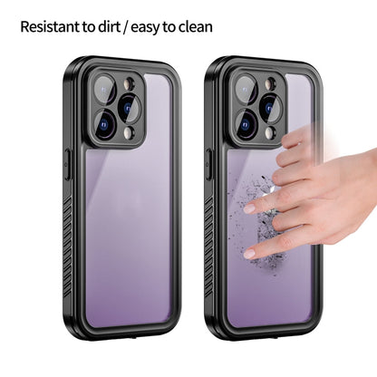 For iPhone 14 Pro RedPepper Shockproof IP68 Waterproof PC + TPU Protective Case(Black)