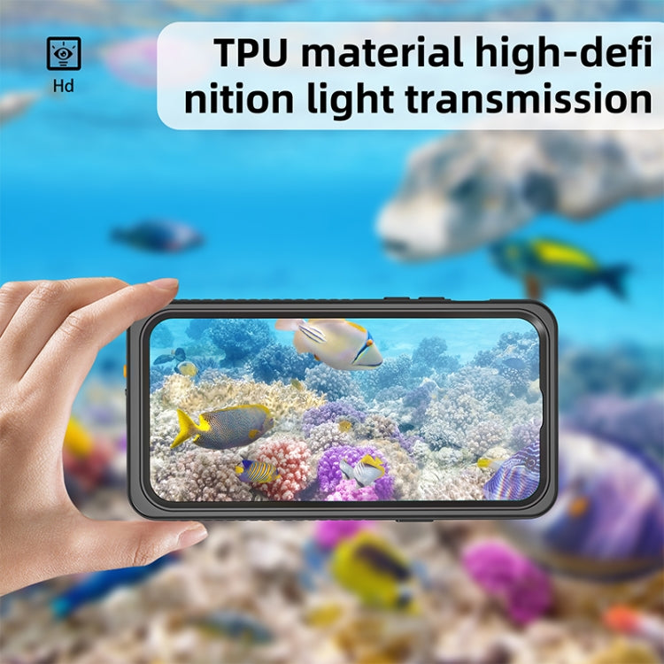 For iPhone 13 Pro Max RedPepper Shockproof IP68 Waterproof PC + TPU Protective Case(Black)