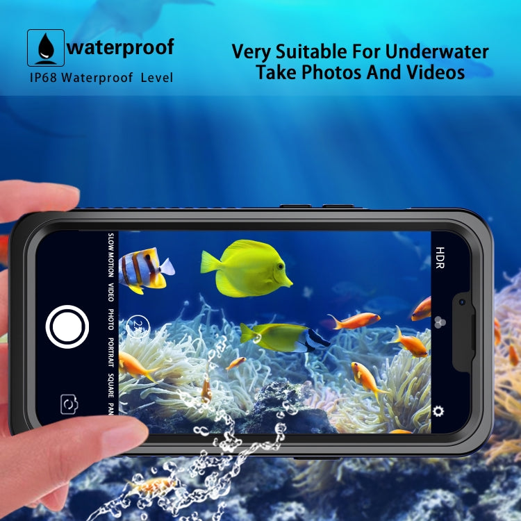 For iPhone 13 RedPepper Shockproof IP68 Waterproof PC + TPU Protective Case(Black)