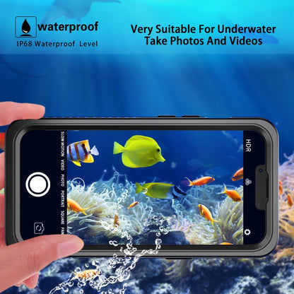 For iPhone 13 RedPepper Shockproof IP68 Waterproof PC + TPU Protective Case(Black)