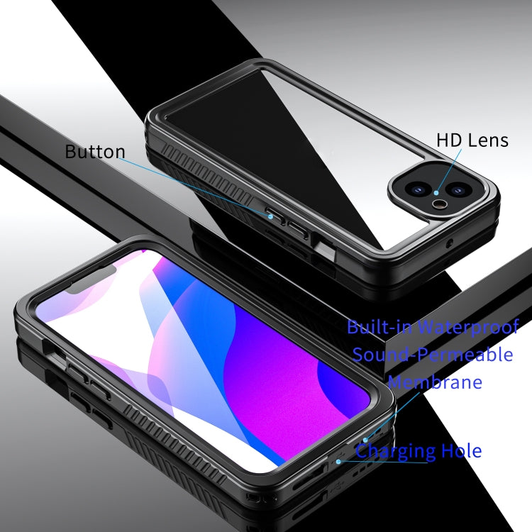 For iPhone 13 RedPepper Shockproof IP68 Waterproof PC + TPU Protective Case(Black)
