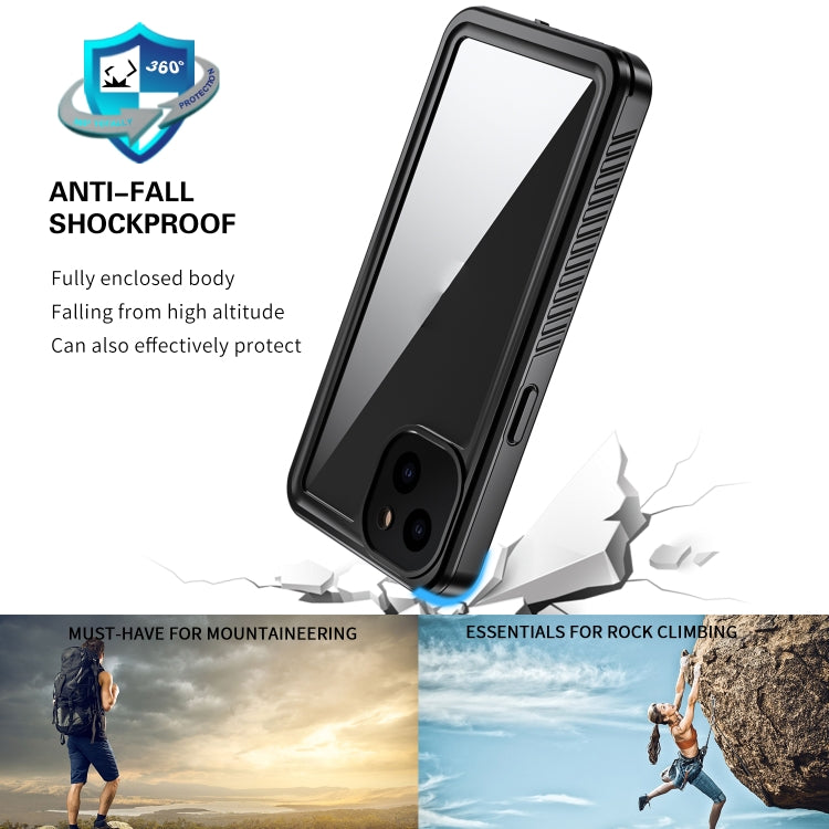 For iPhone 13 RedPepper Shockproof IP68 Waterproof PC + TPU Protective Case(Black)