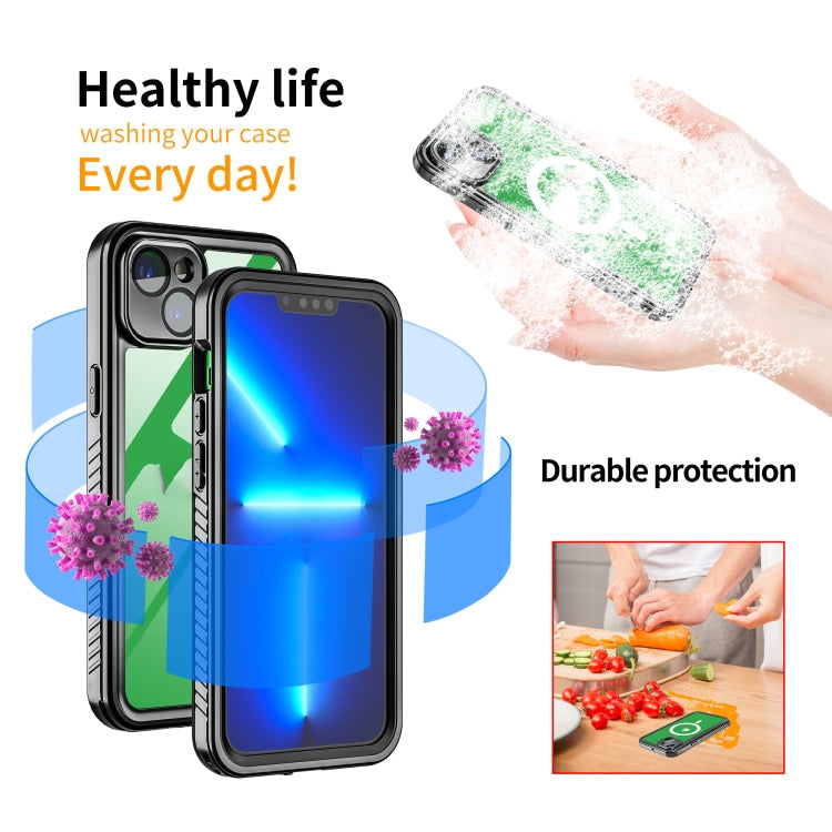 For iPhone 14 Plus RedPepper Shockproof IP68 Waterproof PC + TPU Protective Case(Black)