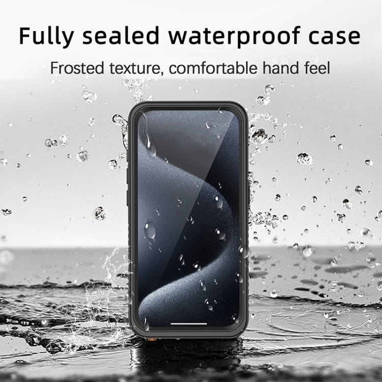 For iPhone 15 Pro Max RedPepper Shockproof IP68 Waterproof PC + TPU Protective Case(Black)