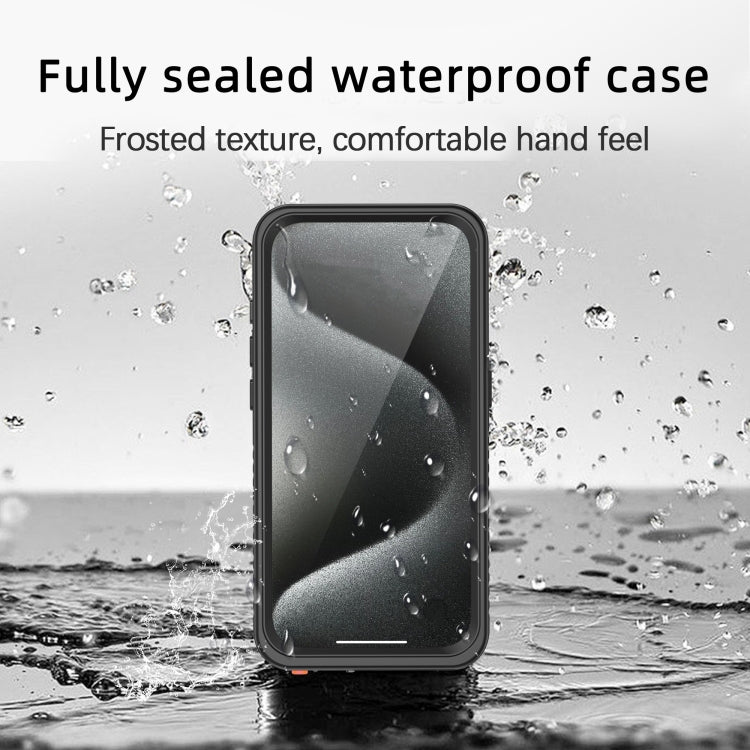 For iPhone 15 Pro RedPepper Shockproof IP68 Waterproof PC + TPU Protective Case(Black)