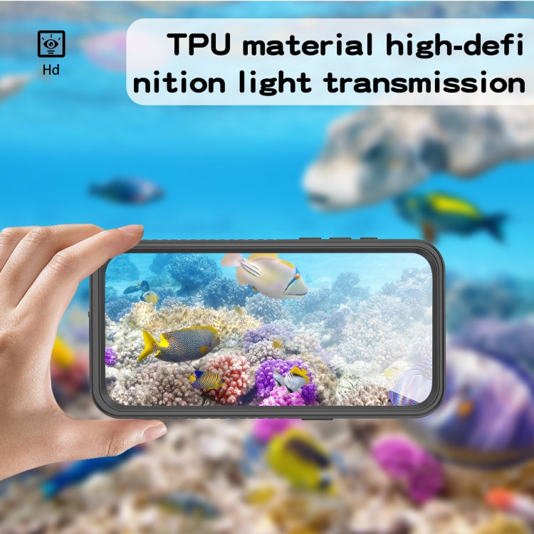 For iPhone 15 Pro RedPepper Shockproof IP68 Waterproof PC + TPU Protective Case(Black)