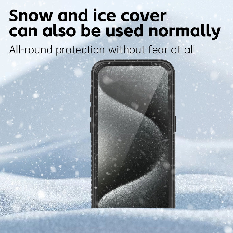 For iPhone 15 Pro RedPepper Shockproof IP68 Waterproof PC + TPU Protective Case(Black)