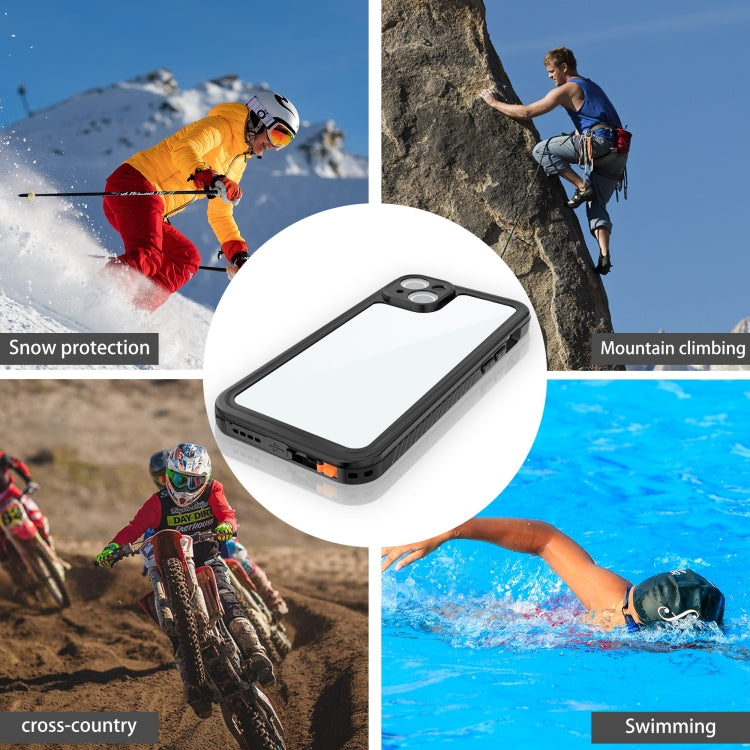 Pour iPhone 15 Plus Étui de protection RedPepper antichoc étanche IP68 PC + TPU (noir)