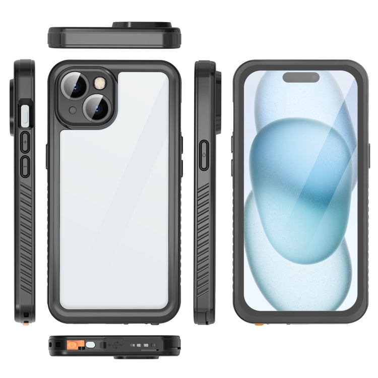 For iPhone 15 RedPepper Shockproof IP68 Waterproof PC + TPU Protective Case(Black)