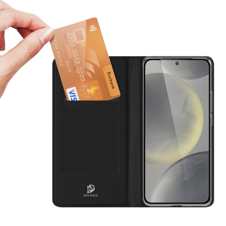 For Samsung Galaxy S24 FE 5G DUX DUCIS Skin Pro Series Flip Leather Phone Case(Black)