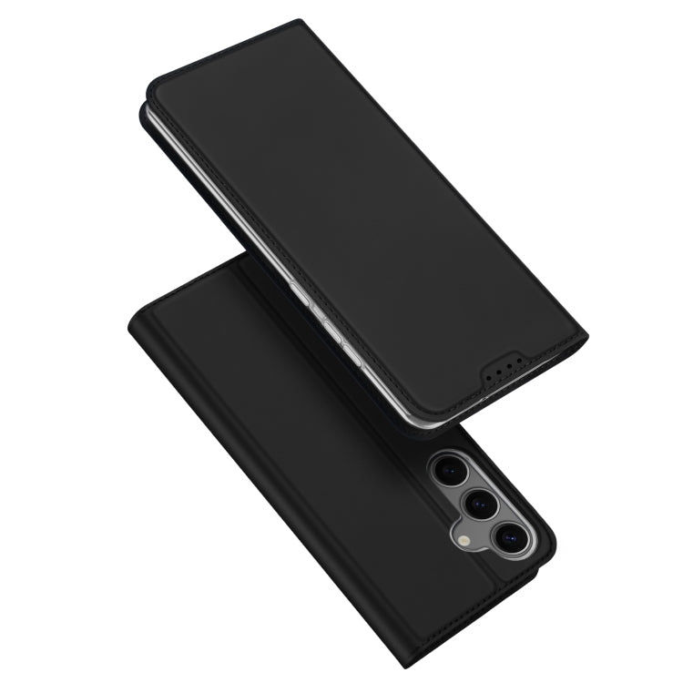 For Samsung Galaxy S25 5G DUX DUCIS Skin Pro Series Flip Leather Phone Case(Black)
