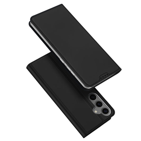 For Samsung Galaxy S25 5G DUX DUCIS Skin Pro Series Flip Leather Phone Case(Black)