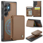 For Samsung Galaxy S22 Ultra 5G JEEHOOD J05 Business Magnetic Style RFID Leather Phone Case(Brown)