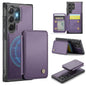 Pour Samsung Galaxy S23 Ultra 5G Étui de téléphone en cuir JEEHOOD J05 style affaires magnétique RFID (violet)