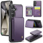 Pour Samsung Galaxy S24 5G JEEHOOD J05 Étui de Téléphone en Cuir Style Magnétique Business RFID (Violet)