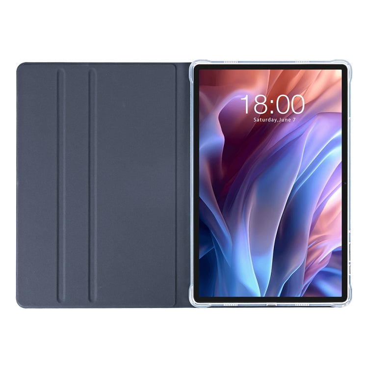 For Teclast T65 Max Anti-slip Texture Smart Tablet Leather Folio Case(Dark Blue)