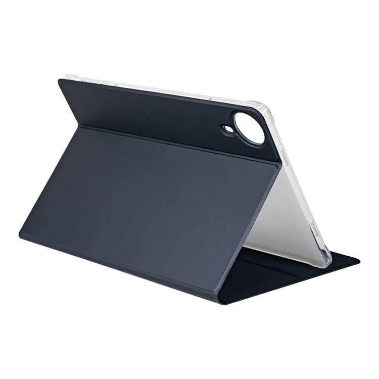 For Teclast T65 Max Anti-slip Texture Smart Tablet Leather Folio Case(Dark Blue)