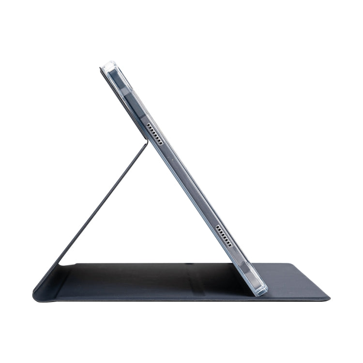 For Teclast T65 Max Anti-slip Texture Smart Tablet Leather Folio Case(Dark Blue)