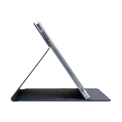 For Teclast T65 Max Anti-slip Texture Smart Tablet Leather Folio Case(Dark Blue)